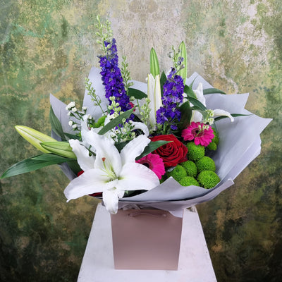 Aspen Flora at Sutton Flowers Birmingham, UK, Nationawide Florist online same day next day deliveries bouquets birthdays gifts flowers lilies roses valentine’s day sunflower, chrysanthemum, Gerbera, Sweet William, Foliage flowers, Agapanthus, Freesia, Statice