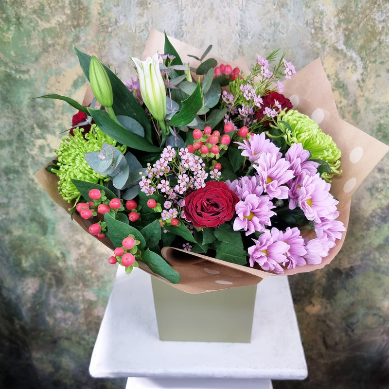 Strawberry Trifle Hand-Tied Bouquet