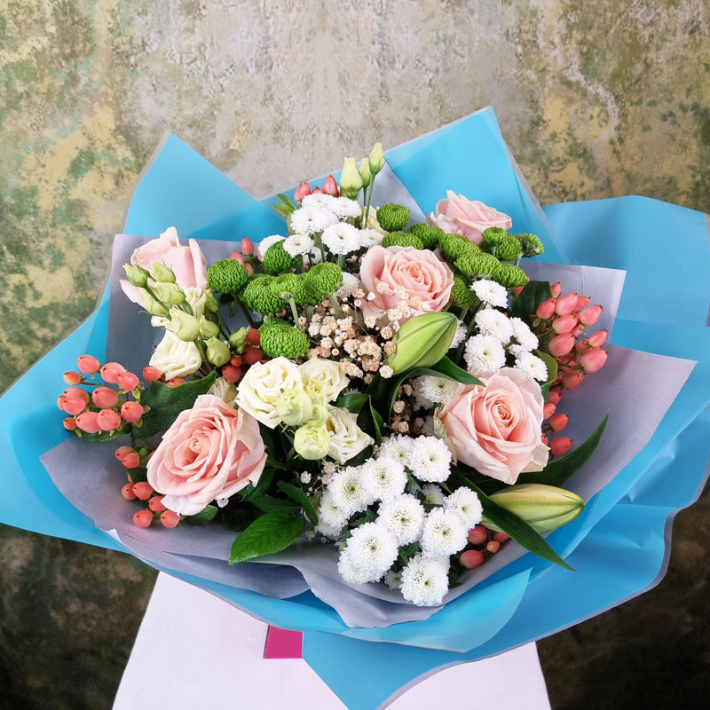 Peach Melba Hand-Tied Bouquet